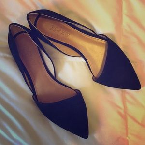 J Crew Factory Zoe Suede d’Orsay Flats